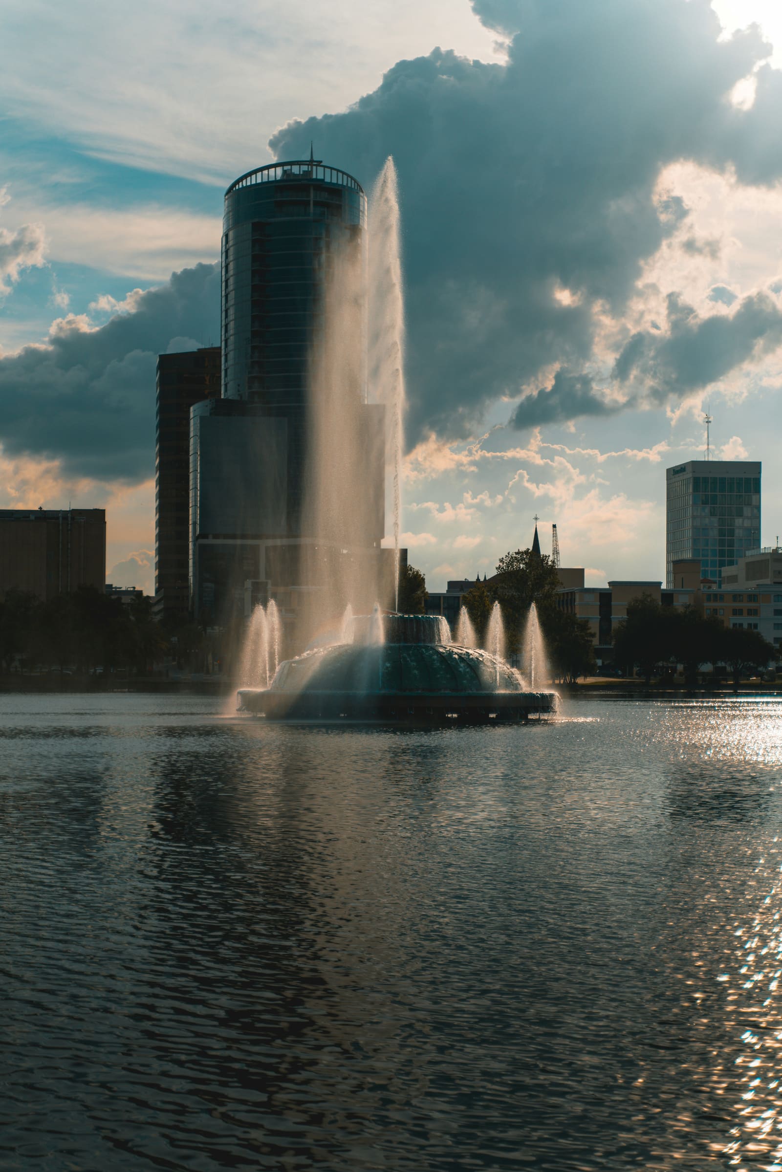 Lake Eola and Downtown Orlando skyline
